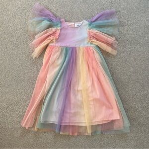 Lola and the boys tulle sunset rainbow dress